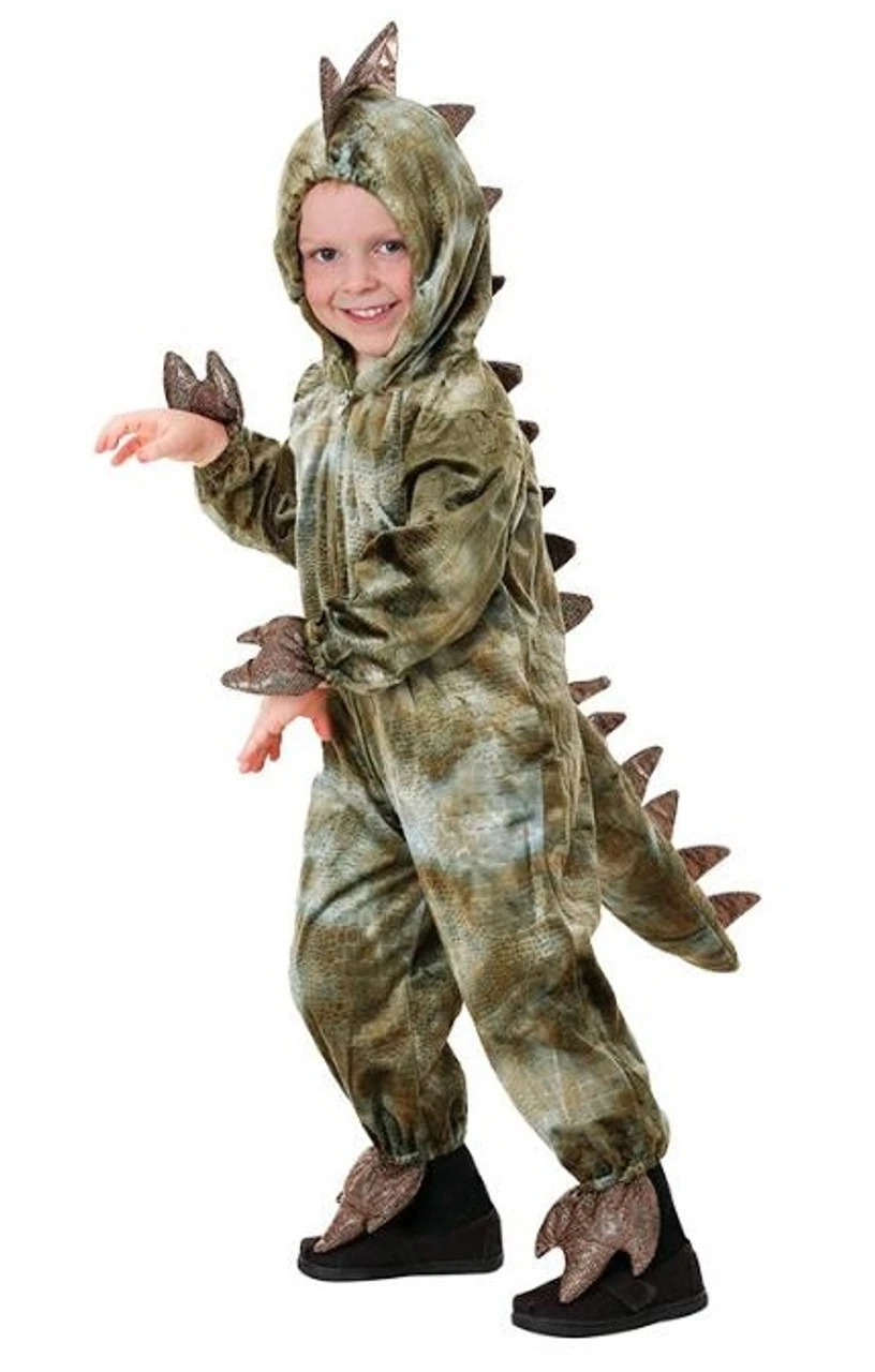 Costume Petit Dinosaure Vert Pour Enfants