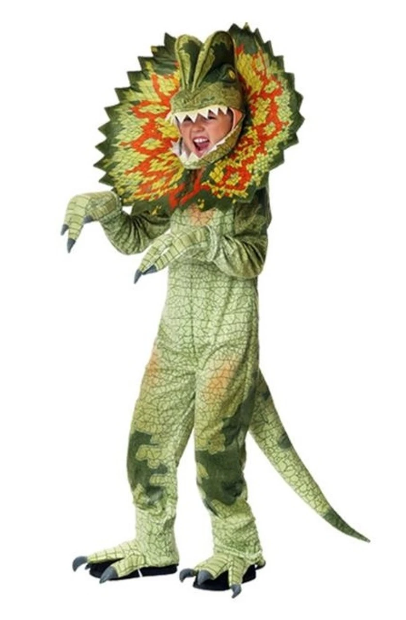 Costume Dinosaure Dilophosaure Vert Pour Enfants