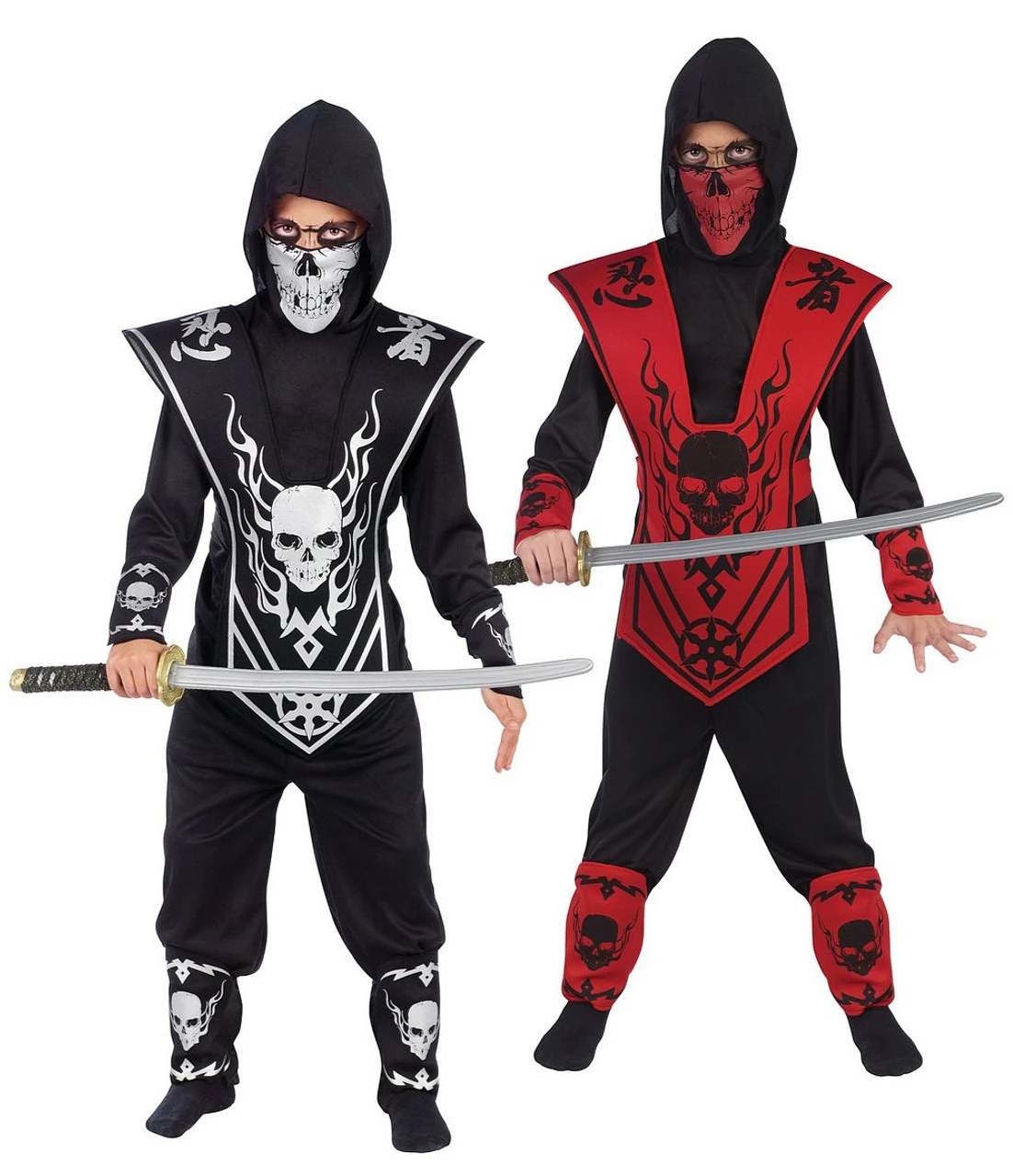 Costume De Seigneur Ninja Crane Noir Et Rouge â Image 2