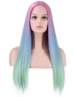 Perruque Arc-en-ciel Longue Pour Femmes