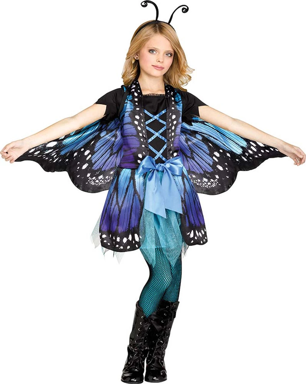 Le Costume De Papillon Timide Bleu Pour Filles