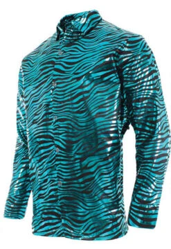 Chemise Bleue Roi Tigre Métalique