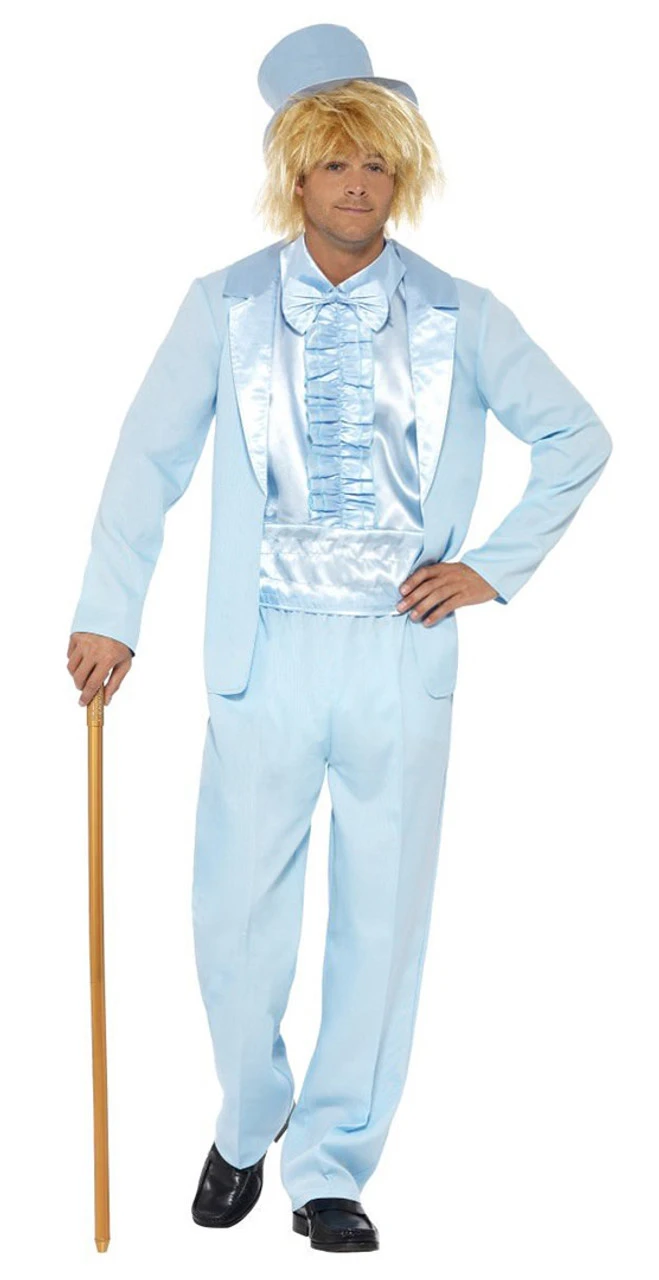 Costume De Smoking Bleu Stupide Années 90 Pour Homme