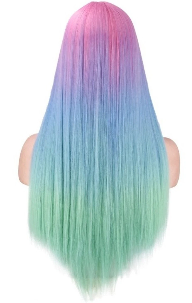 Perruque Arc-en-ciel Longue Pour Femmes – Image 2
