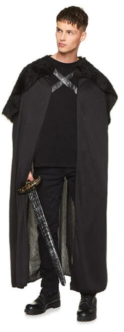 Cape Renaissance En Fourrure Noire Game Of Thrones