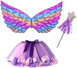 Kit Papillon Jupe Et Ailes Mauves Pour Filles