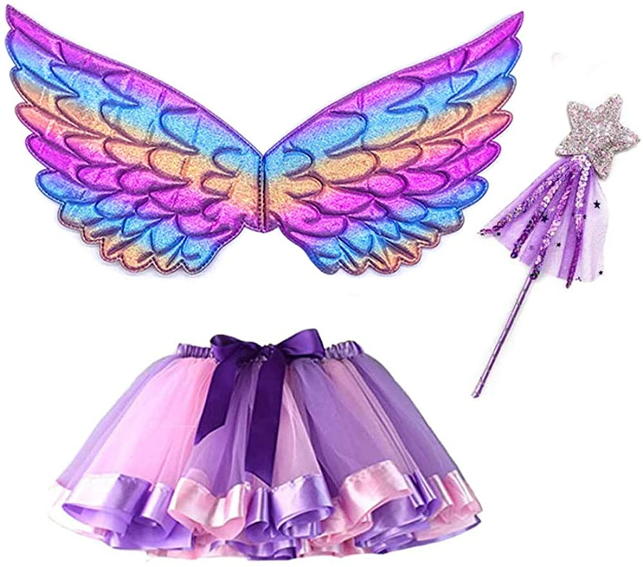 Kit Papillon Jupe Et Ailes Mauves Pour Filles