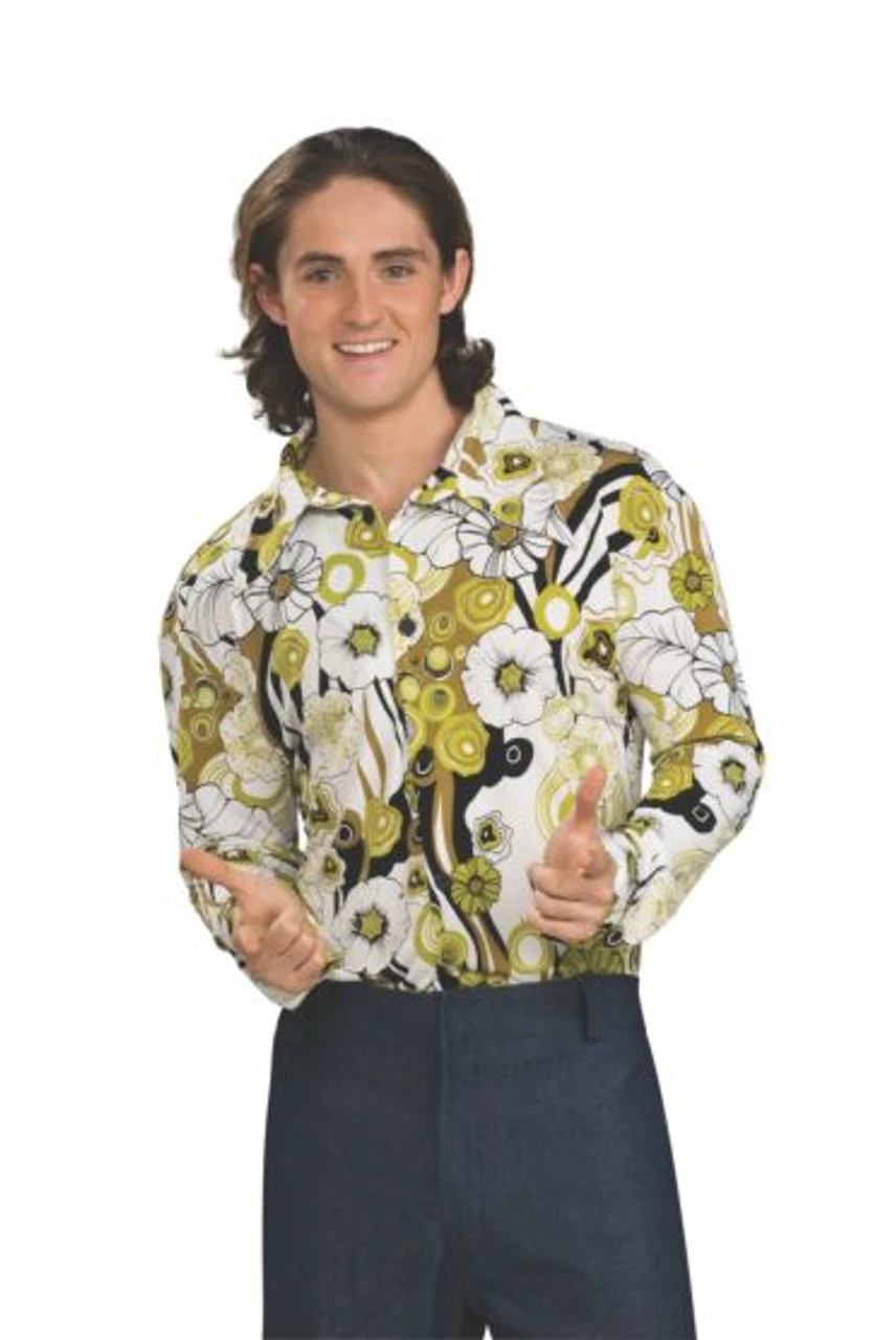 Chemise Groovy Verte Pour Hommes