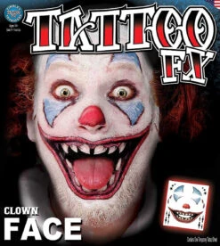 Clown Face Transfer Tattoo