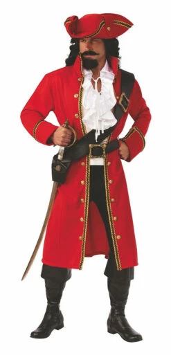 Costume De Capitaine Pirate Rouge