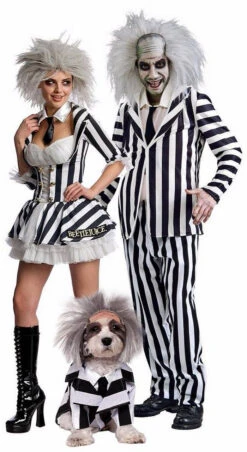 Beetlejuice Couple Costume With Pet