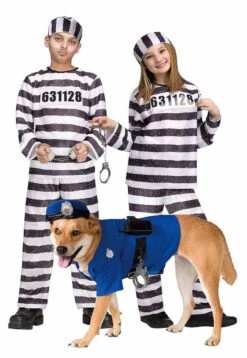 Costume Police & Prisonniers Avec Animal