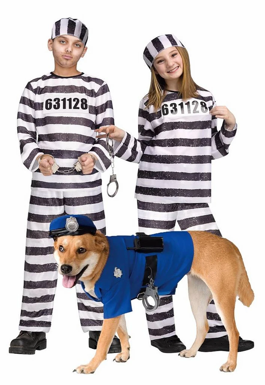 Costume Police & Prisonniers Avec Animal