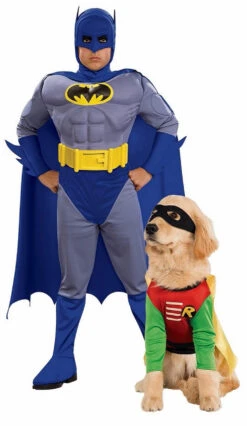 Batman And Robin Couple Costume With Pet
