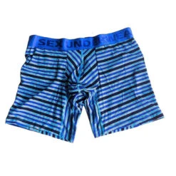 Striped Pre-Dyed Blue Boxer