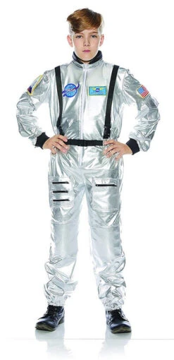 Costume D'Astronaute Argenté Pour Garçon