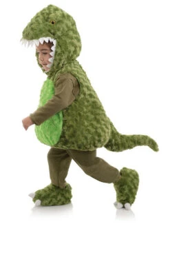 Costume De T-Rex En Peluche Vert Pour Bambin