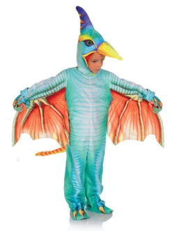 Costume De Ptérodactyle Bleu Clair Pour Bambin