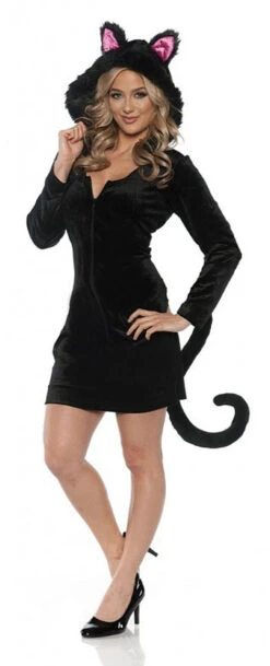 Mini Robe Noire De Chat